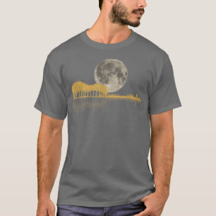 Acoustic Guitar Lake Shadow Moon Guitar Player Mus T-shirt