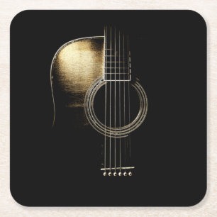 Acoustic Guitar Lite Kartonnen Onderzetters