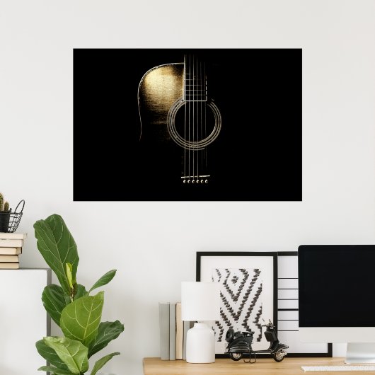 Acoustic Guitar Lite Poster (Thuiskantoor)