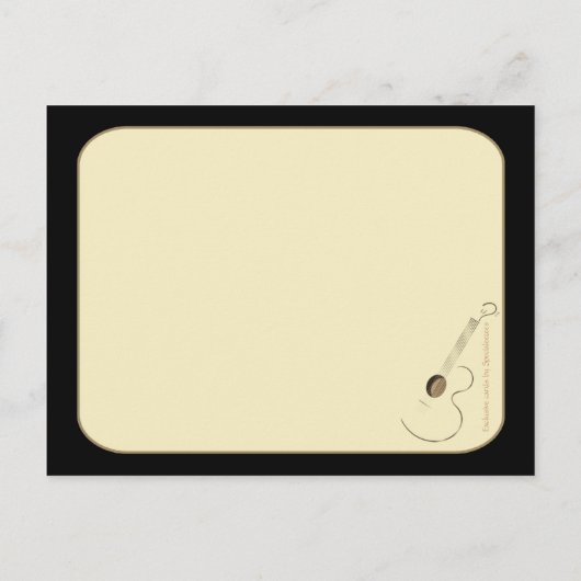 Acoustic Guitar Logo Briefkaart (Achterkant)