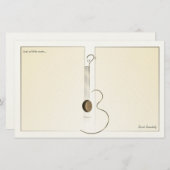 Acoustic Guitar-Logo Design-laptop Briefpapier (Voorkant / Achterkant)