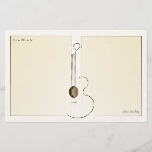 Acoustic Guitar-Logo Design-laptop Briefpapier (Voorkant)