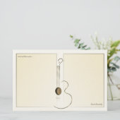 Acoustic Guitar-Logo Design-laptop Briefpapier (Staand voorkant)