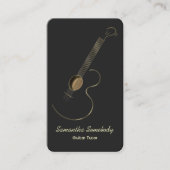 Acoustic Guitar Logo Premium Visitekaartje (Voorkant)