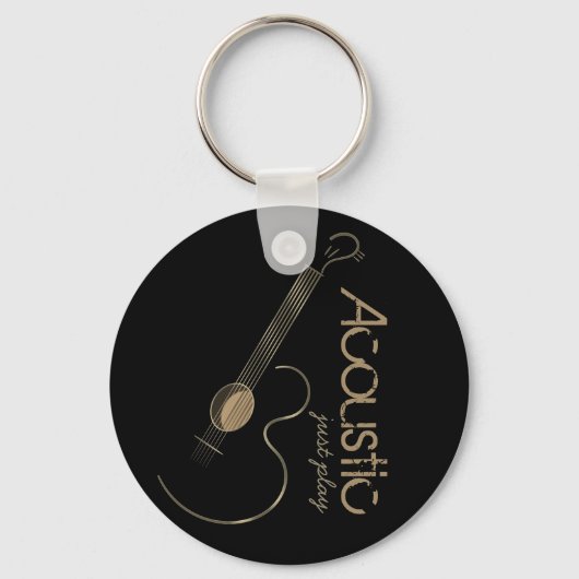 Acoustic Guitar Logo Sleutelhanger (Voorkant)