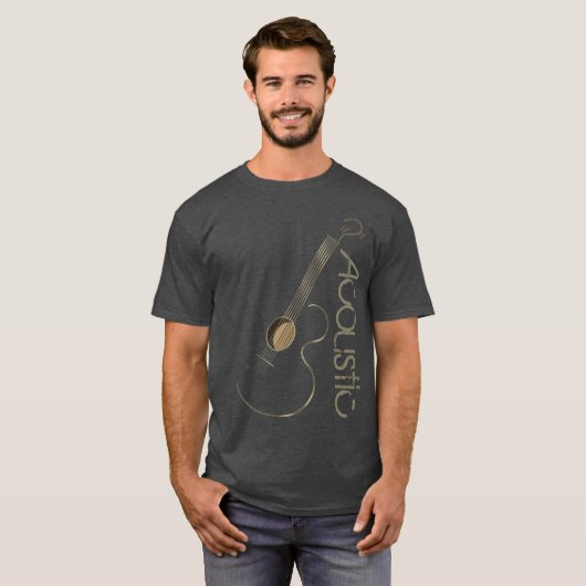 Acoustic Guitar Logo T Shirten T-shirt (Voorkant volledig)
