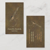 Acoustic Guitar Logo Visitekaartjes (Voorkant / Achterkant)