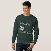 Acoustic Guitar Mannen Basic Dark Sweatshirt (Voorkant volledig)