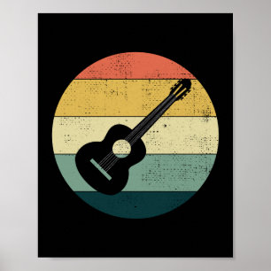 Acoustic Guitar Music Musician BassiRetro Poster