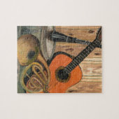 Acoustic Guitar Music-themed Art Painting Legpuzzel (Horizontaal)