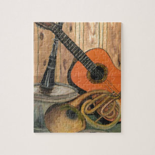 Acoustic Guitar Music-themed Art Painting Legpuzzel