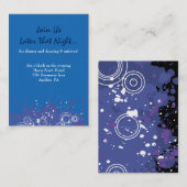 Acoustic Guitar Musical Bar Bat Mitzvah Party Card Visitekaartje (Voorkant / Achterkant)