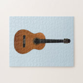 Acoustic Guitar Musical Blue Legpuzzel (Horizontaal)