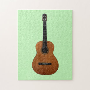 Acoustic Guitar Musical Green Legpuzzel