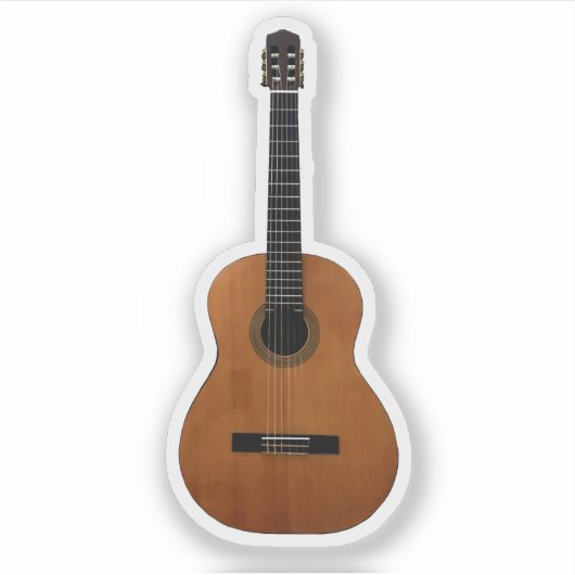 Acoustic Guitar Musical Sticker (Voorkant)