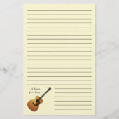 Acoustic Guitar Musician Music Teacher Briefpapier (Achterkant)