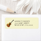 Acoustic Guitar Musician Music Teacher Etiket (Insitu)