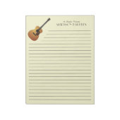 Acoustic Guitar Musician Music Teacher Notitieblok (Linkerzijde)