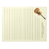 Acoustic Guitar Musician Music Teacher Notitieblok (Voorkant)