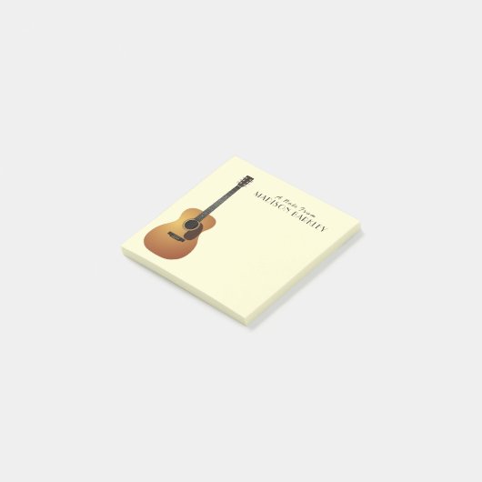 Acoustic Guitar Musician Music Teacher Post-it® Notes (Schuin)