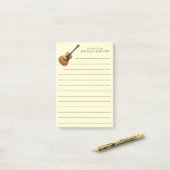 Acoustic Guitar Musician Music Teacher Post-it® Notes (Op bureau)