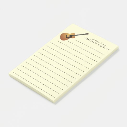 Acoustic Guitar Musician Music Teacher Post-it® Notes (Schuin)