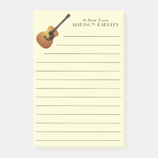 Acoustic Guitar Musician Music Teacher Post-it® Notes (Voorkant)