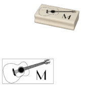 Acoustic Guitar Musician Music Teacher Rubberstempel (Gestempeld)