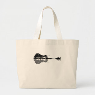 Acoustic Guitar Natuur Est Music Bass Guitarist Grote Tote Bag