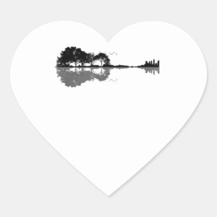 Acoustic Guitar Natuur Est Music Bass Guitarist Hart Sticker