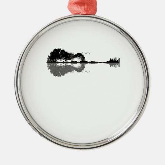 Acoustic Guitar Natuur Est Music Bass Guitarist Metalen Ornament (Voorkant)