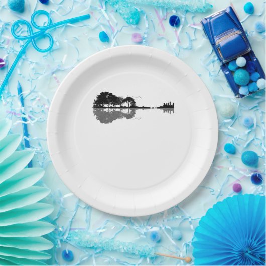 Acoustic Guitar Natuur Est Music Bass Guitarist Papieren Bordje (Feest)