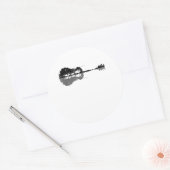 Acoustic Guitar Natuur Est Music Bass Guitarist Ronde Sticker (Envelop)