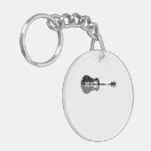 Acoustic Guitar Natuur Est Music Bass Guitarist Sleutelhanger (Voorkant Links)