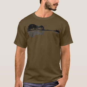 Acoustic Guitar Natuur Forest Music Bass Guitarist T-shirt