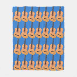 Acoustic Guitar Pattern Fleece Deken