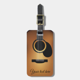Acoustic Guitar Personalized Bagagelabel