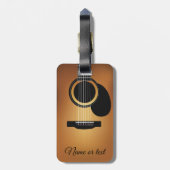 Acoustic Guitar Personalized Bagagelabel (Achterkant verticaal)