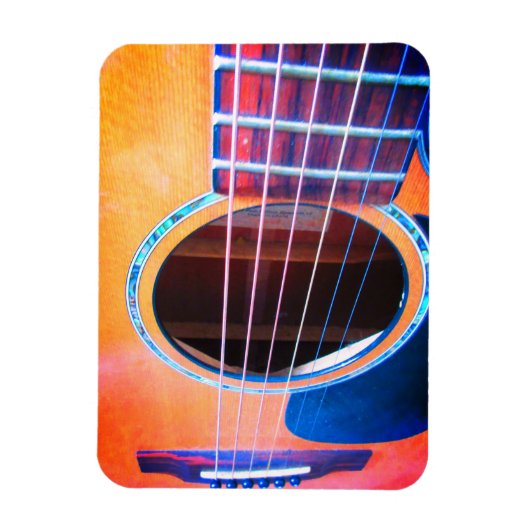 Acoustic Guitar Perspective Colors of Music Magneet (Verticaal)