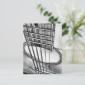 Acoustic Guitar Perspectives Black White Briefkaart (Staand voorkant)