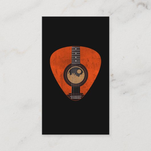 Acoustic Guitar Pick Musicus gitarist Visitekaartje (Voorkant)