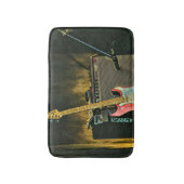 Acoustic guitar player gift badmat (Voorkant Verticaal)