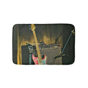 Acoustic guitar player gift badmat