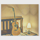 Acoustic guitar player gift cadeaupapier (Vlak)