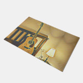 Acoustic guitar player gift deurmat (Schuin)