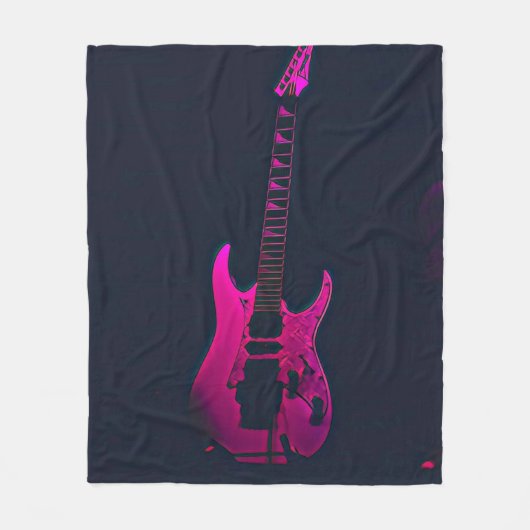 Acoustic guitar player gift fleece deken (Voorkant)