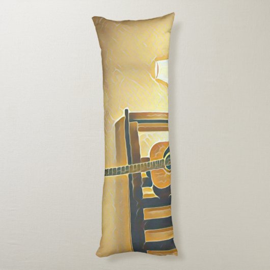 Acoustic guitar player gift lichaamskussen (Achterkant (Verticaal))