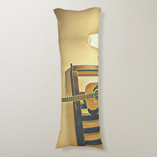 Acoustic guitar player gift lichaamskussen (Voorkant Verticaal)