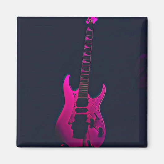 Acoustic guitar player gift magneet (Voorkant)