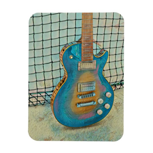 Acoustic guitar player gift magneet (Verticaal)